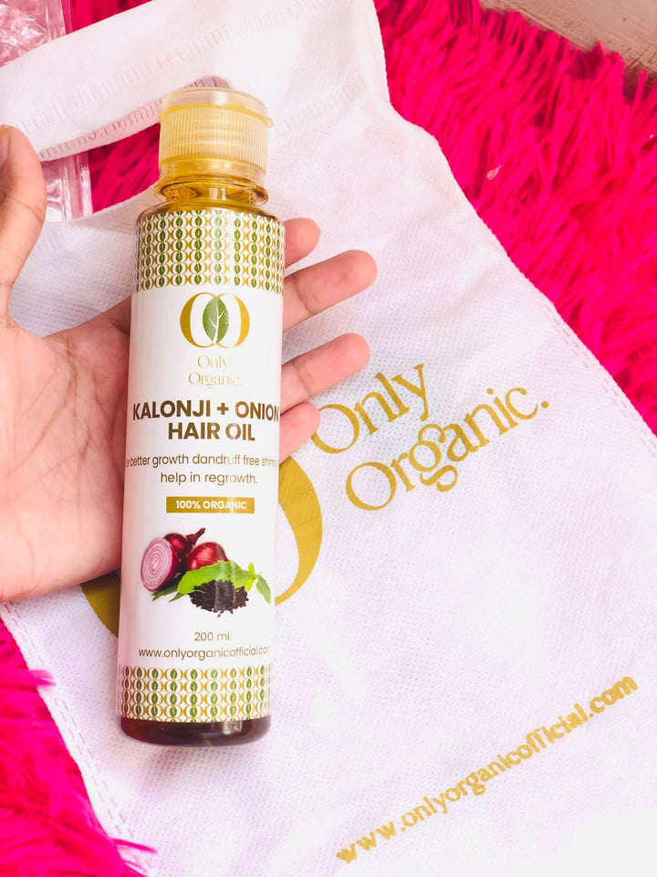 Kalonji + Onion Hair Oil (100% Organic)
