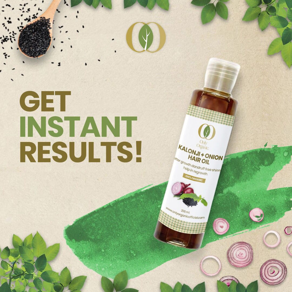 Kalonji + Onion Hair Oil (100% Organic)